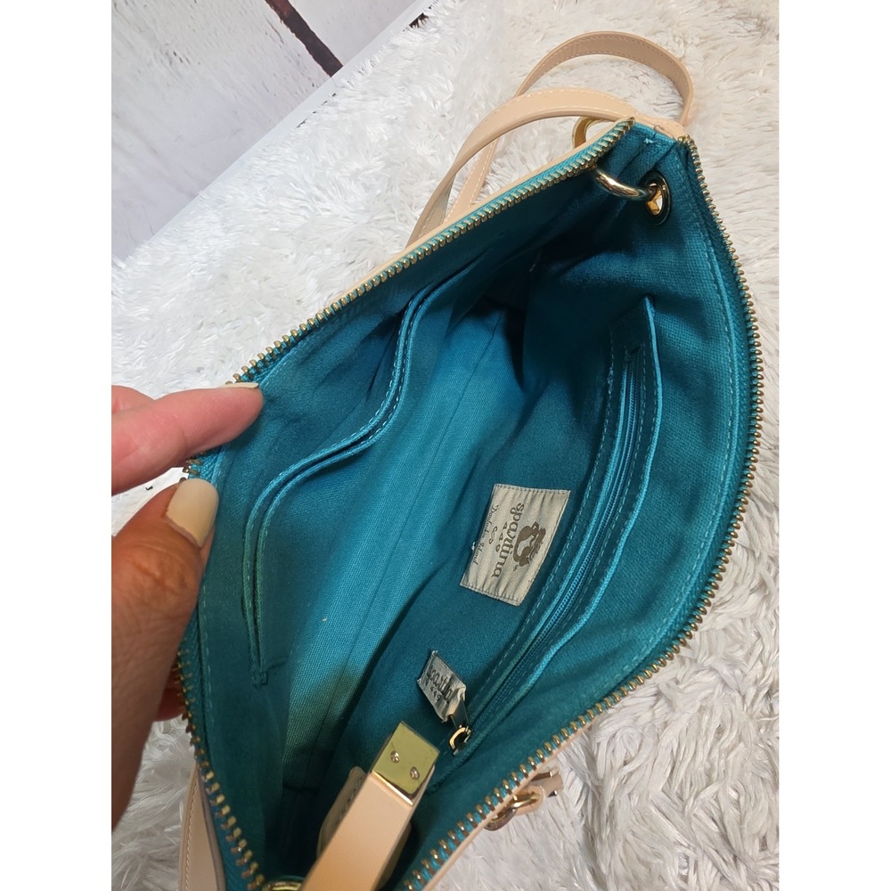 Spartina 449 Greetings from the Caribbean Sea Map Crossbody Bag Blue Tan Multi - Picture 5 of 11